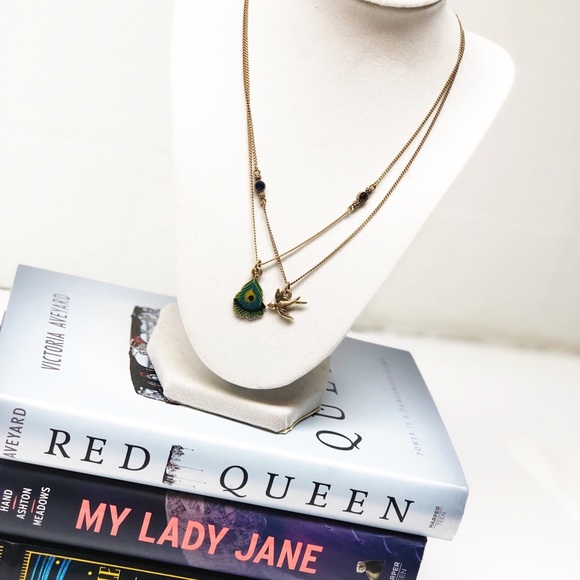 Lucky Brand • Peacock Feather & Bird Necklace - Picture 2 of 6